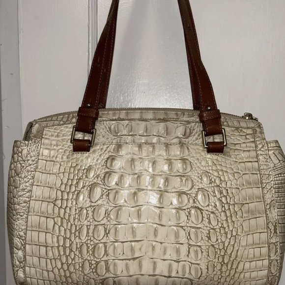 Brahmin Small Alice, Limestone Oleta Leather shoulder bag - Picture 11 of 12